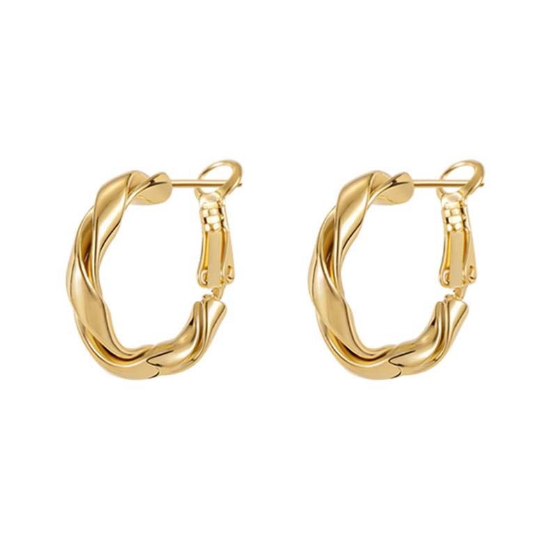 Orecchini a cerchio intrecciati color oro chiaro per donna, 2024, nuovi orecchini a cerchio in argento di alta qualità_voghion.com