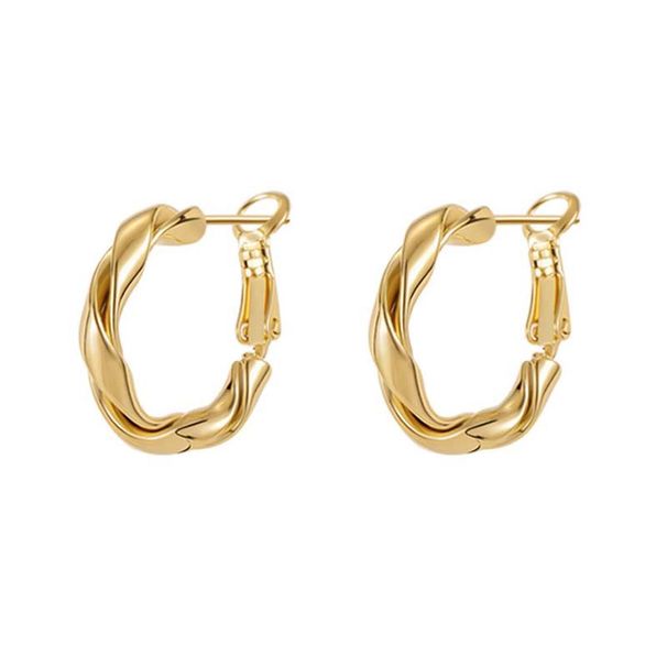 Orecchini a cerchio intrecciati color oro chiaro per donna, 2024, nuovi orecchini a cerchio in argento di alta qualità_voghion.com