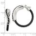 Edward Mirell Black Ti Cable And Sterling Silver With Black Spinel Hoop Earrings_voghion.com