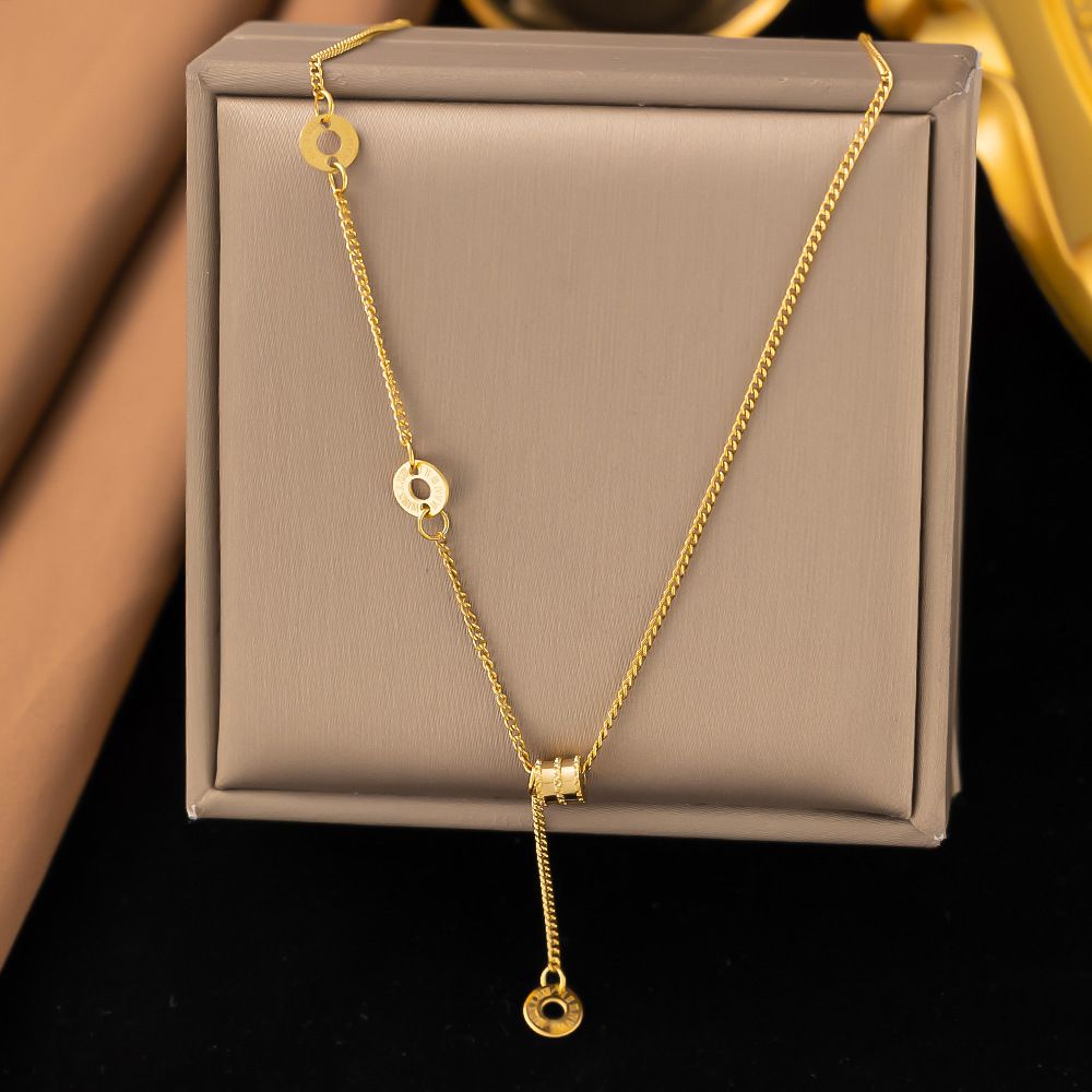 Collier de taille à pompons de style identique de Jindian, un bijou intemporel pour femme, une chaîne de clavicule devenue célèbre sur Internet._voghion.com