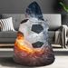 Flame Football Flannel Hooded Cape Blanket_voghion.com