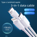 Cavo dati veloce 3 in 1 compatibile con Huawei Honor Xiaomi Iphone Vivo Android Flash Charge One-to-Three Charging_voghion.com