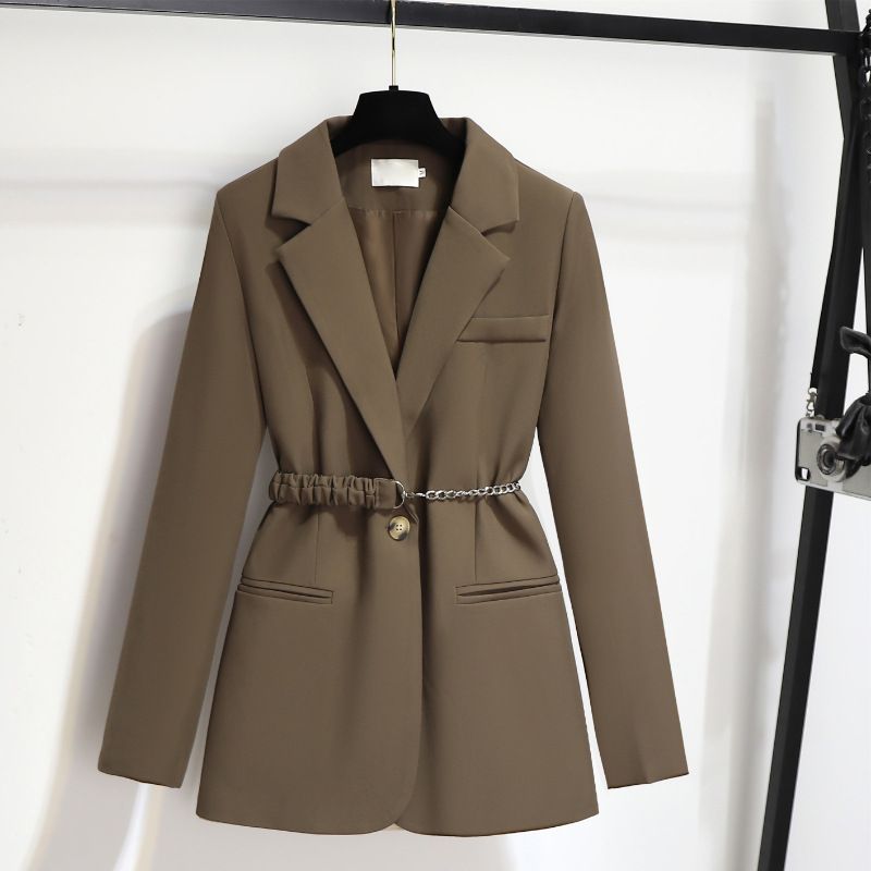 Women's Clothing Belt Professional Suit Jacket For Women Design Sense Early Autumn Slim Waist Small Suit Top Trendy_voghion.com