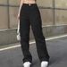 Women's Clothing Casual Overalls Trendy Wide Leg Pants Quick Drying Straight Pants_voghion.com