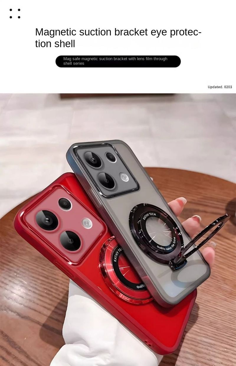 Pour Infinix Note 40 Pro 40Pro Plus Soft clear avec anneau magnétique support magsafe étui de protection arrière pour objectif_voghion.com