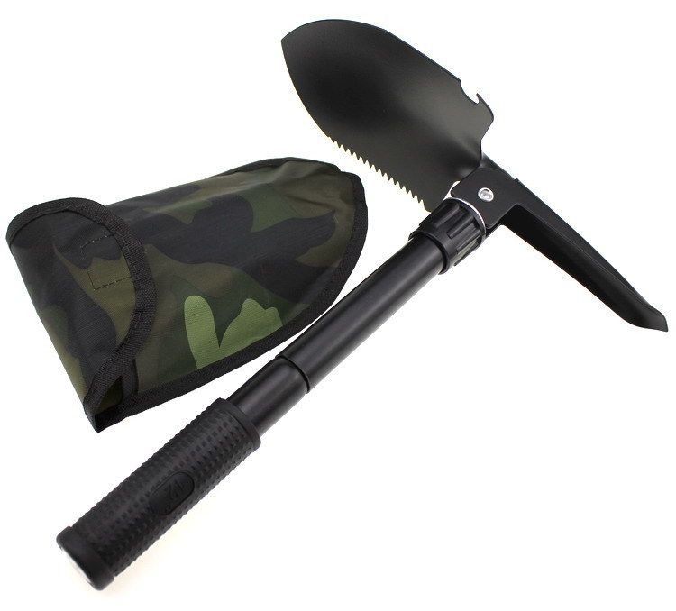 Outdoor Folding Military Multi-Functional Engineer Shovel Camping Supplies Tool Survival Gear Earthworm Digging_voghion.com