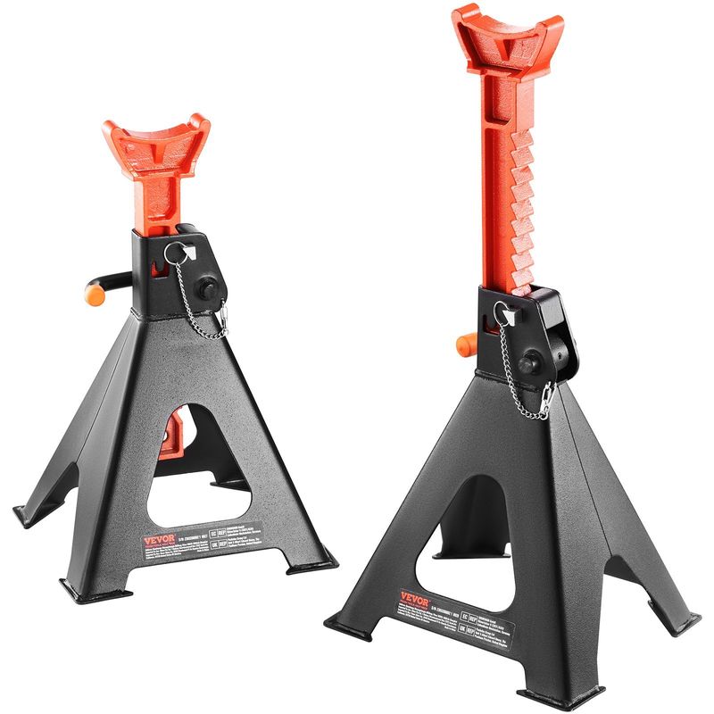 VEVOR Jack Stands, 6 Ton (13,000 lbs) Capacity Car Jack Stands Double Locking, 14.2 -23 inch Adjustable Height, for lifting SUV, Pickup Truck, Car and_voghion.com
