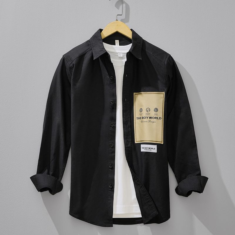 Men's Clothing Long Sleeved Shirts Youth Fashion All Match Casual Tops Men's Clothing_voghion.com