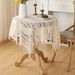 Bohemian Lace Tablecloth – Polyester Embroidered Rectangular Table Cover For Dining, Kitchen, Coffee & Outdoor Use, Non-Slip & Heat-Resistant_voghion.com