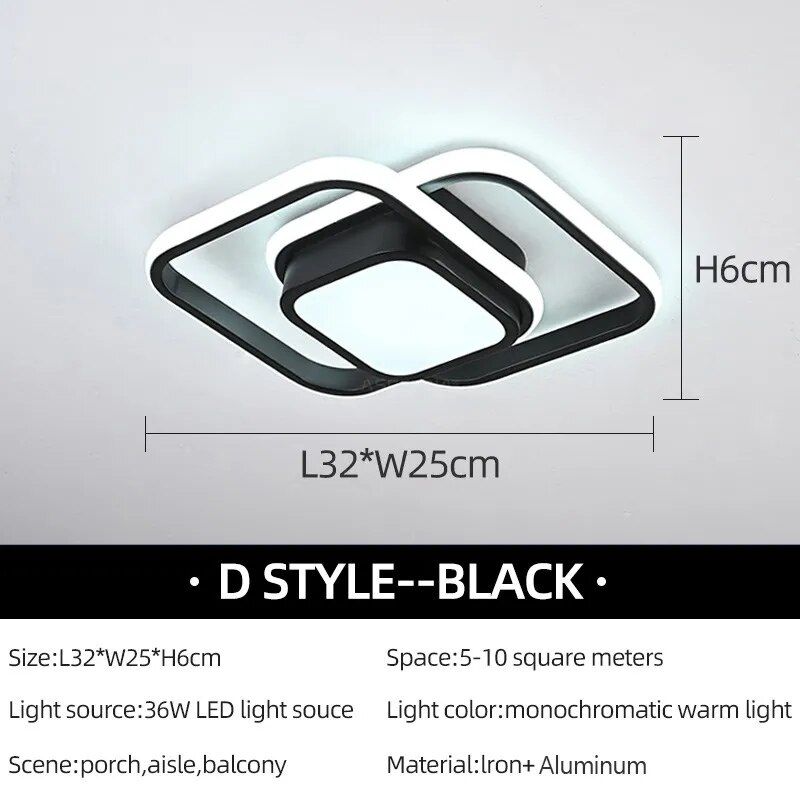 Modern LED Aisle Ceiling Lights Nodic Home Lighting Led Surface Mounted for Bedroom Living Room Corridor Light Balcony Lights_voghion.com