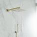 Luxurious Single Handle 2-Spray 10 In. Wall Mount Square Shower Head With Hand Shower Faucet_voghion.com