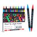 Dual Tip Watercolor Brush Markers For Kids - 24 Colors Blendable Acrylic Paint Markers Set, Soft Brush & Fine Tip For Drawing_voghion.com