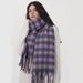 Apparel Accessories Dongdaemun new style warm thickened soft glutinous women's cashmere-like plaid scarf autumn and winter temperament scarf shawl_voghion.com