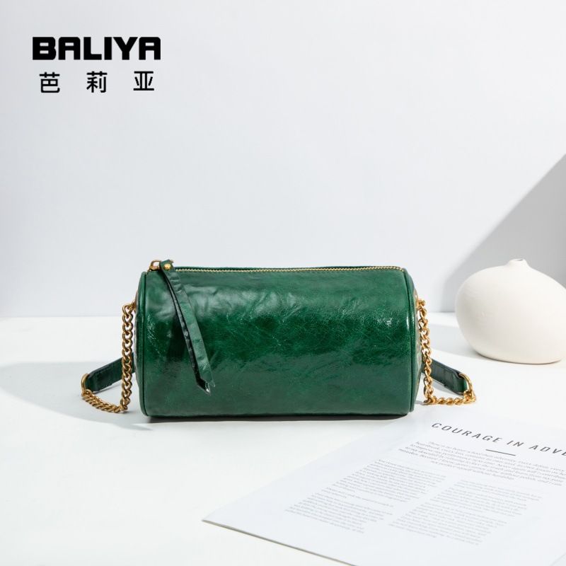 Top Layer Rindsleder Handtasche Unterarm Zylinder Kleine Federmäppchen Kissen Crossbody Mini Square Bag_voghion.com