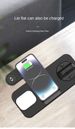 Suitable for Iphone iwatch Bluetooth Headset Three-in-One Wireless Charger with Mobile Phone Bracket Function Color White and Black_voghion.com