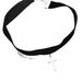 Collier ras du cou simple en velours noir avec croix pour femme_voghion.com