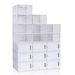 Scatole trasparenti e bianche per riporre le scarpe, resistenti all'umidità e alla polvere, confezione da 18 pezzi_voghion.com
