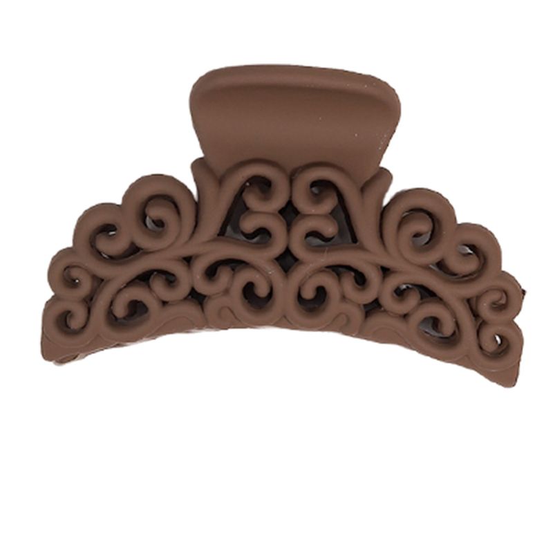 Cross Border Fashion Hollow Korean Version Of The Medium Hairpin Half Tied Hair Bath Tray Hair Clip Frosted Temperament Shark Clip Top Clip_voghion.com