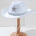 Cappello da cowboy western unisex con tesa larga e cintura larga, adatto per feste in spiaggia._voghion.com