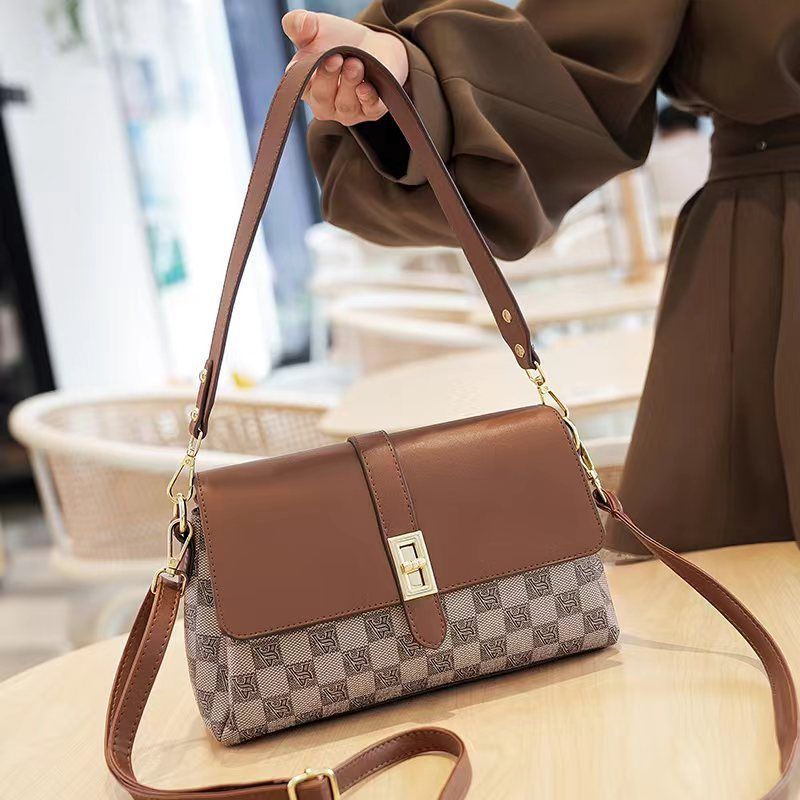 Damen Taschen Retro Messenger Bags Temperament Unterarmtaschen Schloss Umhängetaschen_voghion.com