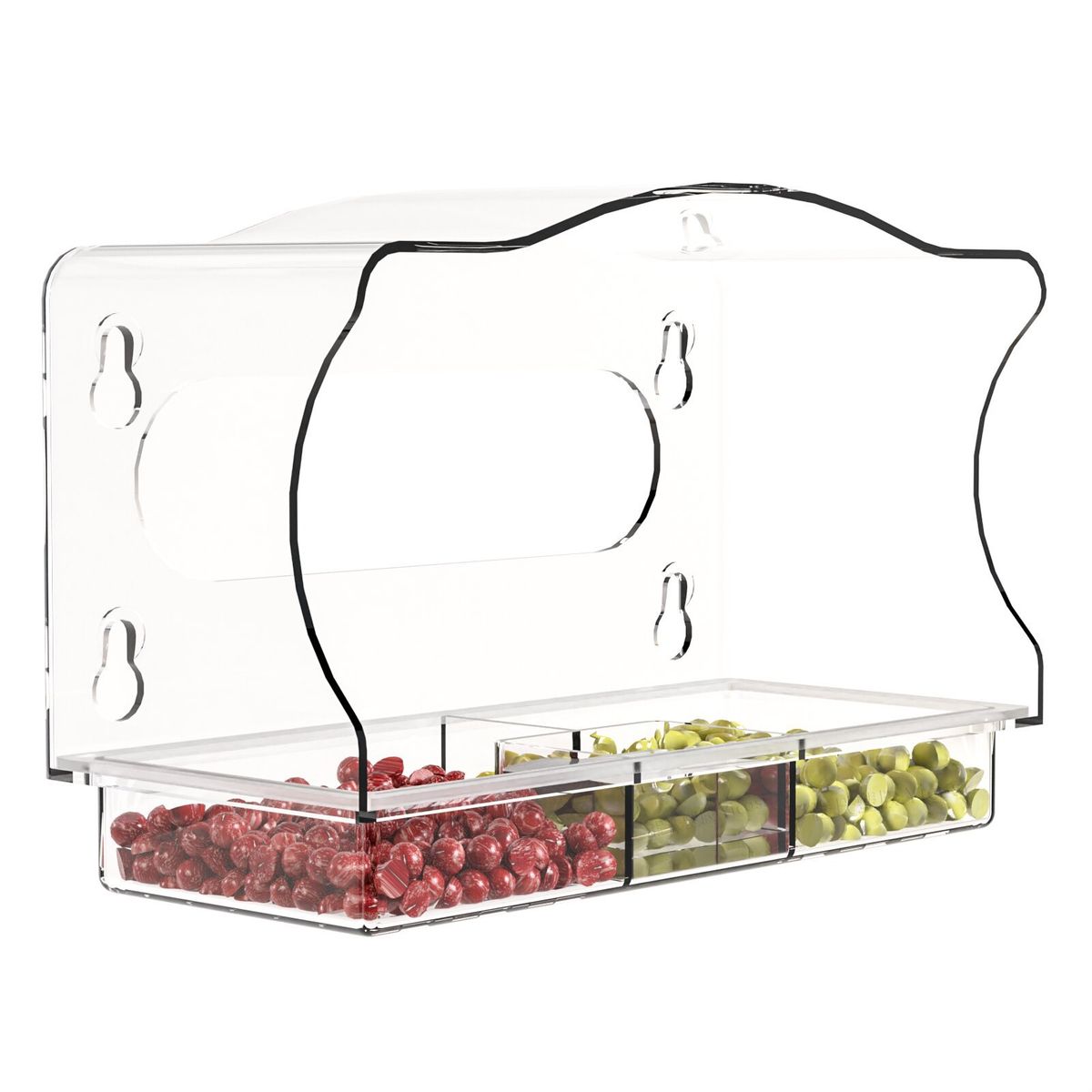 Κλουβί πουλιών διαφανές ακρυλικό κλουβί βεντούζας δωρεάν τροφοδοσία πουλιών προμήθειες τροφοδοσίας κατοικίδιων ζώων Κλουβί πουλιών για παπαγάλους_voghion.com