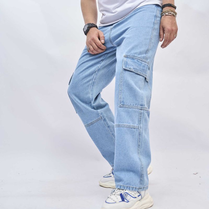Men's New Jeans Men's Trend Loose Pants High-street Wide-leg Pants_voghion.com