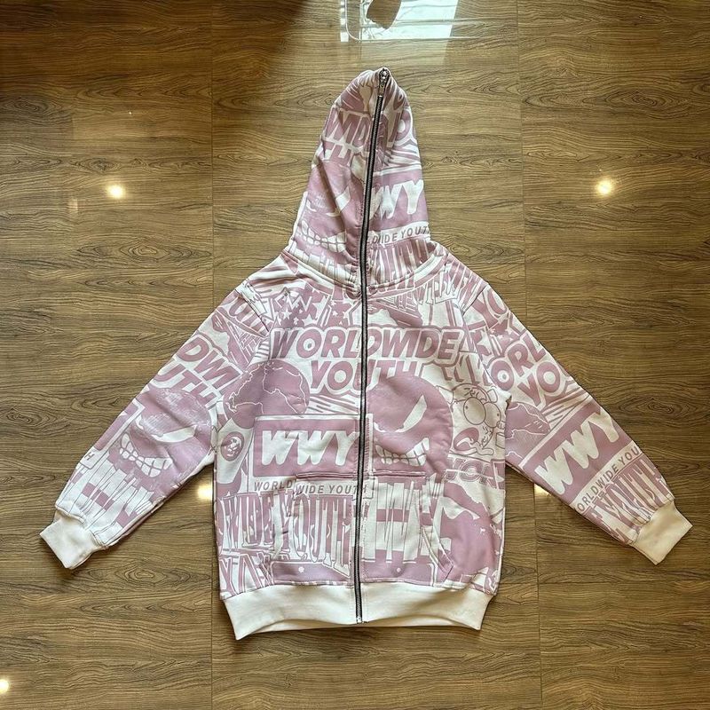 Felpa con cappuccio da uomo, stampa digitale, modello di cartone animato anime, per uomo e donna, comoda e comoda, autunno e inverno_voghion.com