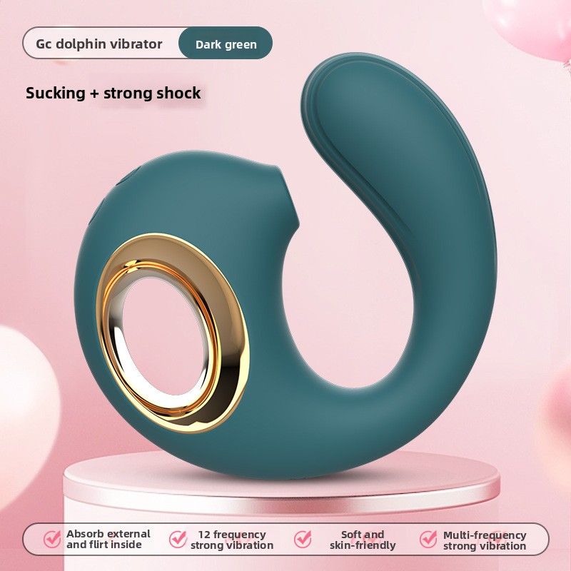Dolfijnenplagende vibrator voor vrouwen, zuigend en vibrerend climax, klein speelgoed voor volwassenen_voghion.com