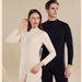 Lyocell Cashmere Thermal Underwear Couples, Fleece-Lined And Thickened, Self-Heating Base Layer Set For Autumn_voghion.com