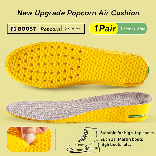 1 Pair Invisible Heightening PU Soft Sole Women's Heel Lifting Foot Care Arch Support Insole_voghion.com