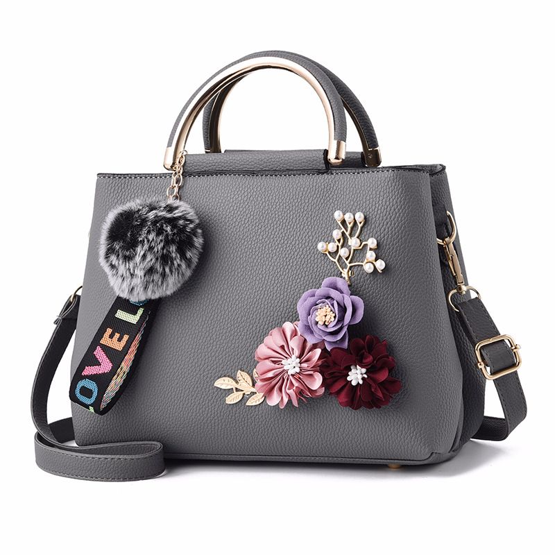 Borsa da donna alla moda, borsa a tracolla con fiore, borsa alla moda_voghion.com