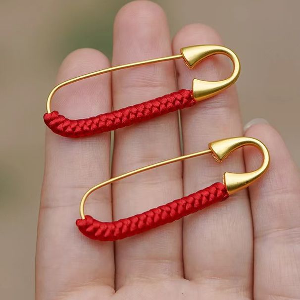 Kreativer handgewebter roter King Kong-Knoten-Strang für Kinder, Babys, Schwangere, Broschenbefestigung für Kleidung mit mehreren Schätzen_voghion.com