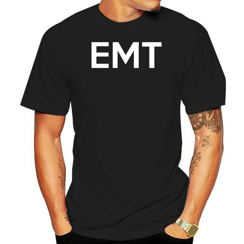 2022 Fashion Cotton T-shirt EMT EMS Paramedic Emergency Medical Services Front & Back Men's Tee Shirt 1618_voghion.com