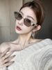 LazyZoom Retro Metal European American Old Money Style Women Gun Gray Transparent Polygon Cat Eye Sunglasses Square And Round_voghion.com