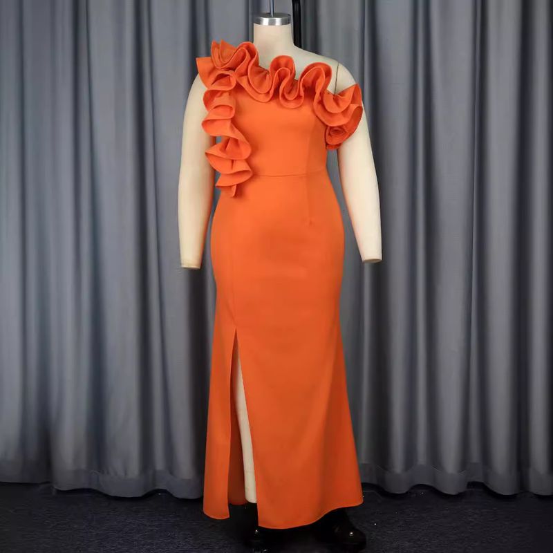 One-Shoulder-Partykleid mit Rüschen für Damen_voghion.com