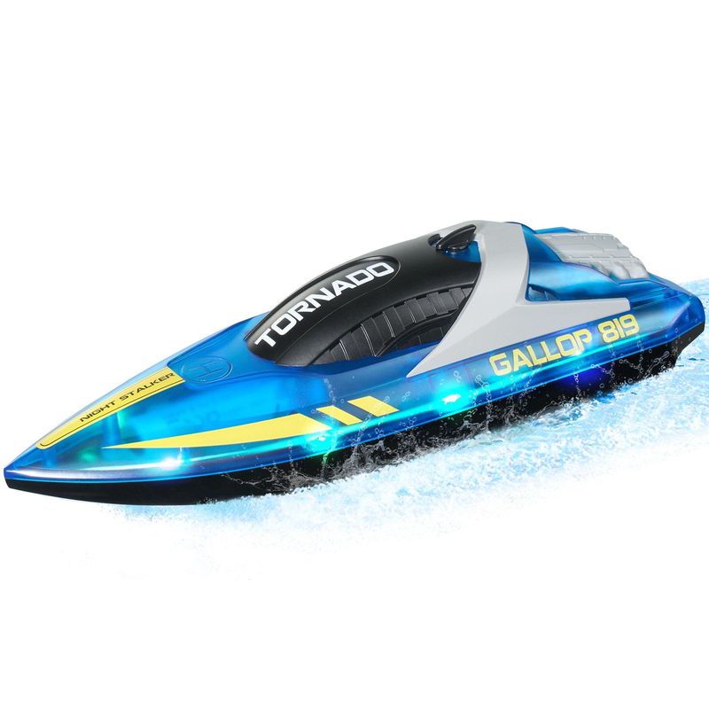 Christmas Gifts! VEVOR RC Boat 2.4 GHz Remote Control Racing Boat 12 Km/h Kids Adults Gift Blue_voghion.com