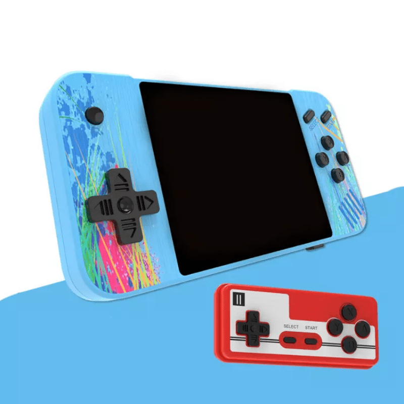Console de jeu portable, grand écran de 3.5 pouces, Support de Console de jeu rétro pour connecter la télévision à deux joueurs_voghion.com