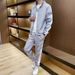 Brand Sportswear Suit Men's Autumn Casual Stand-up Collar Thin Jacket Jacket Windbreaker Loose Two-piece Set_voghion.com