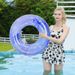 Kids Inflatable Pool Float With Glitter Bow - Thickened Eco-Friendly PVC Swim Ring (Cartoon Print Non-Toxic Includes Repair Patch & Storage Bag)_voghion.com