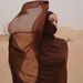 Sciarpa di seta e cotone e lino color caffè esotico, scialle del deserto egiziano, sciarpa fotografica, asciugamano da spiaggia versatile e sottile con protezione solare._voghion.com