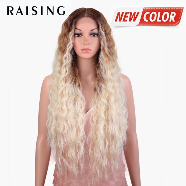 Extension per capelli Parrucche Rebecca parrucca frontale in pizzo ad alta temperatura in fibra chimica di seta copricapo capelli lunghi ricci 30 pollici all'ingrosso parrucca Xuchang_voghion.com