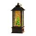 Lanterne de Noël LED bonhomme de neige avec base remplissable d'eau - Décoration de table portable pour illuminer votre scène de fêtes (Variantes Père Noël/Sapin disponibles)_voghion.com