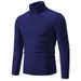 2023 autumn and winter foreign trade men's turtleneck sweater men's Korean version slim solid color pullover bottoming sweater_voghion.com