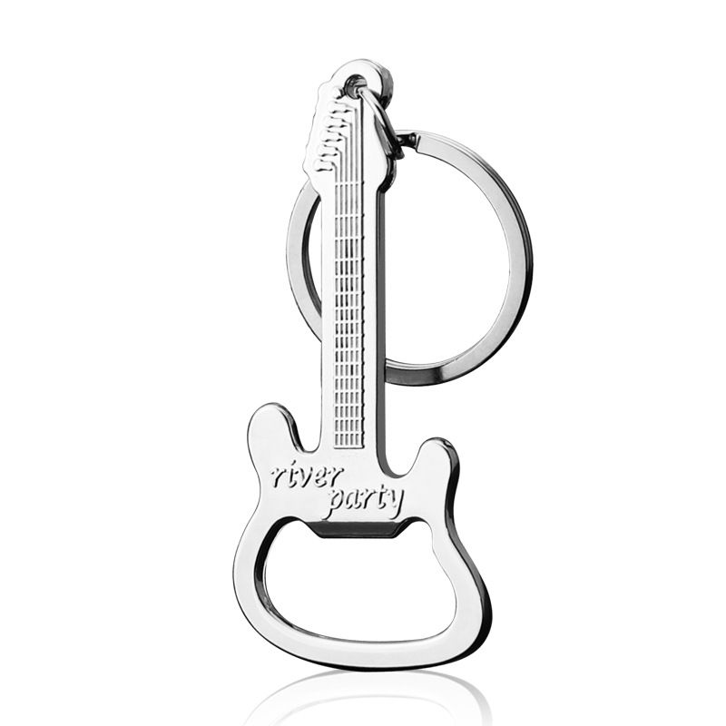 Portachiavi creativo a forma di chitarra, pratico apribottiglie in metallo, regalo commemorativo_voghion.com