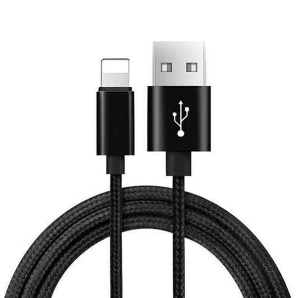 1m 2m 3m langes Ladegerät für iPhone 13 12 11 XR 6 7 8 geflochtenes USB-Datenkabel_voghion.com