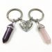 Necklaces Unisex 2-piece BFF keychain women's crystal broken heart pendant mother and daughter keychain_voghion.com