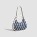 Niche Design Chain Lock Printed Handbag Shoulder High Quality Textured Women's Simple Casual Crescent Bag 2025 Spring_voghion.com