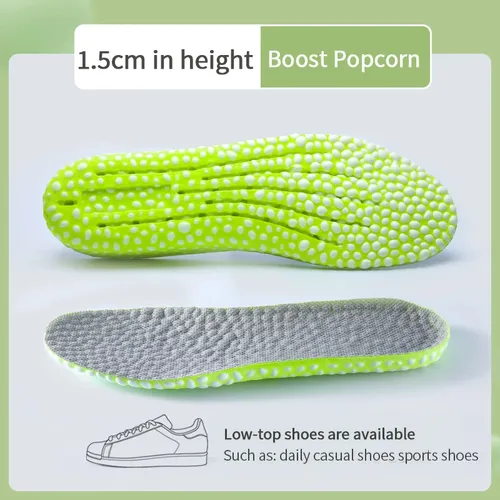 1 paio di solette per aumentare l'altezza delle scarpe da uomo e da donna, morbide e comode, per la corsa, per piedi da 1,5/2,5/3,5 cm in crescita_voghion.com