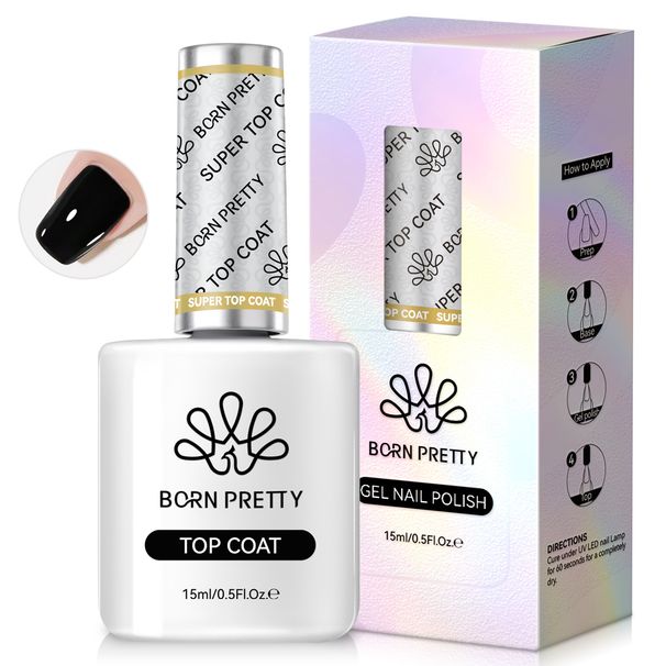 BORN PRETTY Professionele Nagelbasis & Topcoat Set - Gehard Kristal Sealer, Versterkende Gel & Dehydrator - Salon Kwaliteit Kit_voghion.com