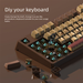 Heijue AK533 Chocolate Full Key Hot-Swappable Blue Pink Switch 104 Keys Mechanical Keyboard DIY_voghion.com